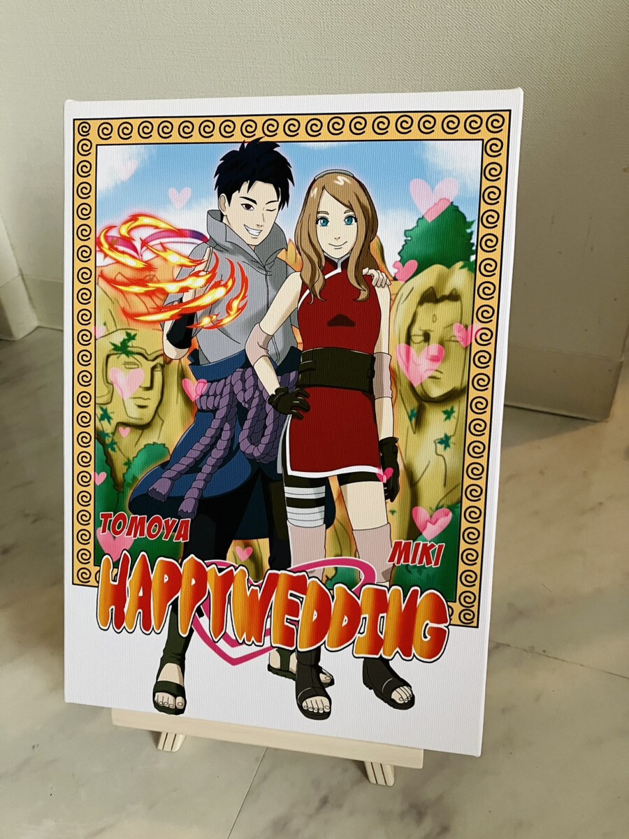 お好みのタッチでウェルカムボードお描きいたします ☆キャバスにプリントして郵送も可能です☆ イメージ4