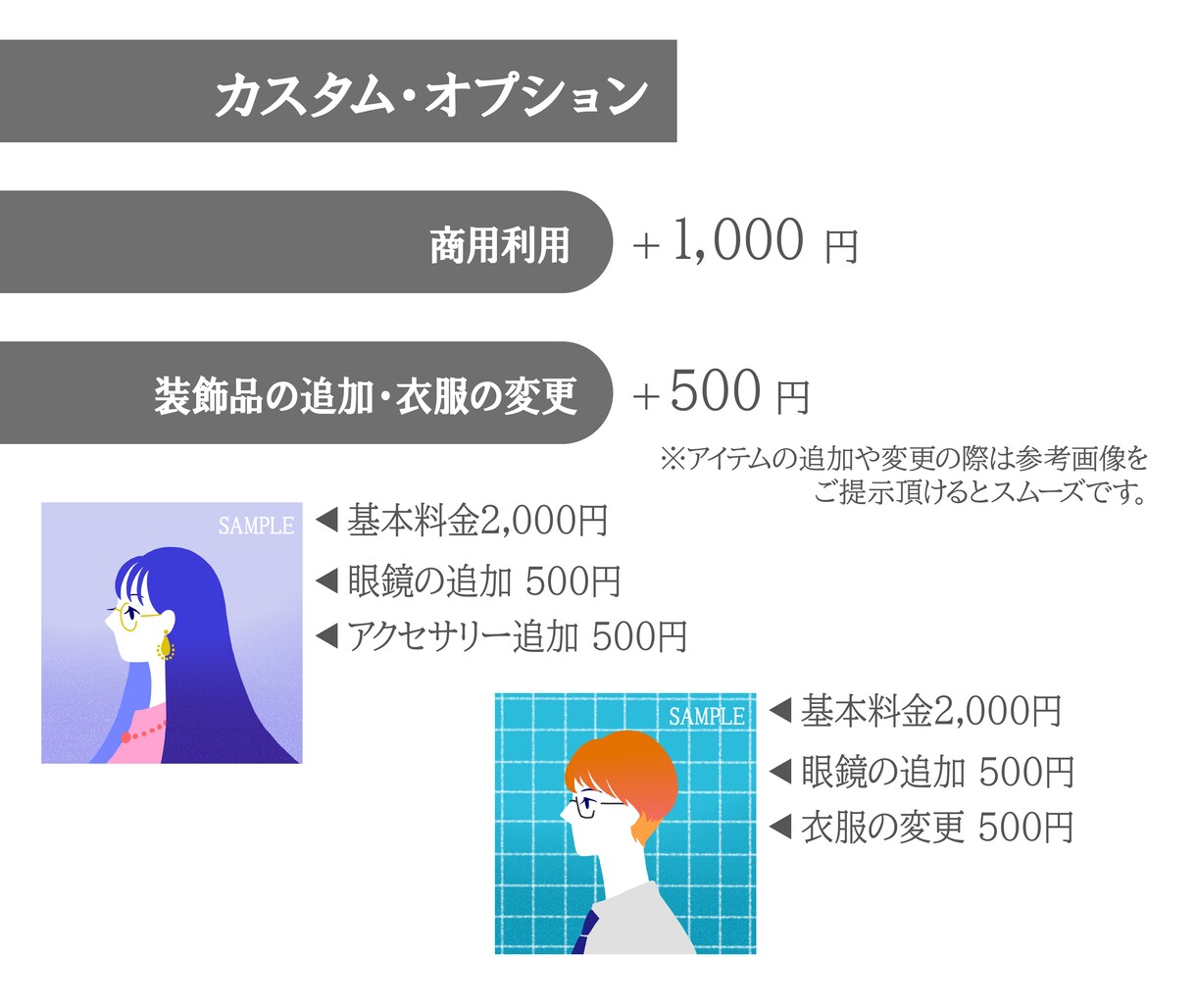 シンプルオシャレな横顔アイコンお描きします 似せすぎないのがちょうど良い！ イメージ5