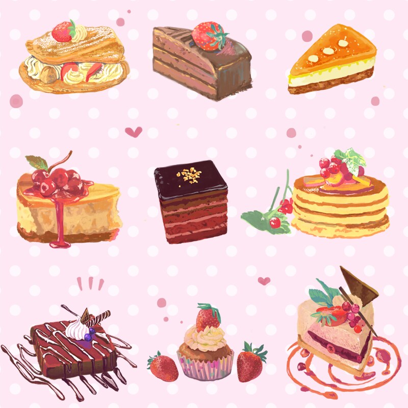 商用可・可愛い食べ物イラストを描きます 手書きの可愛いイラストはいかがですか イメージ3