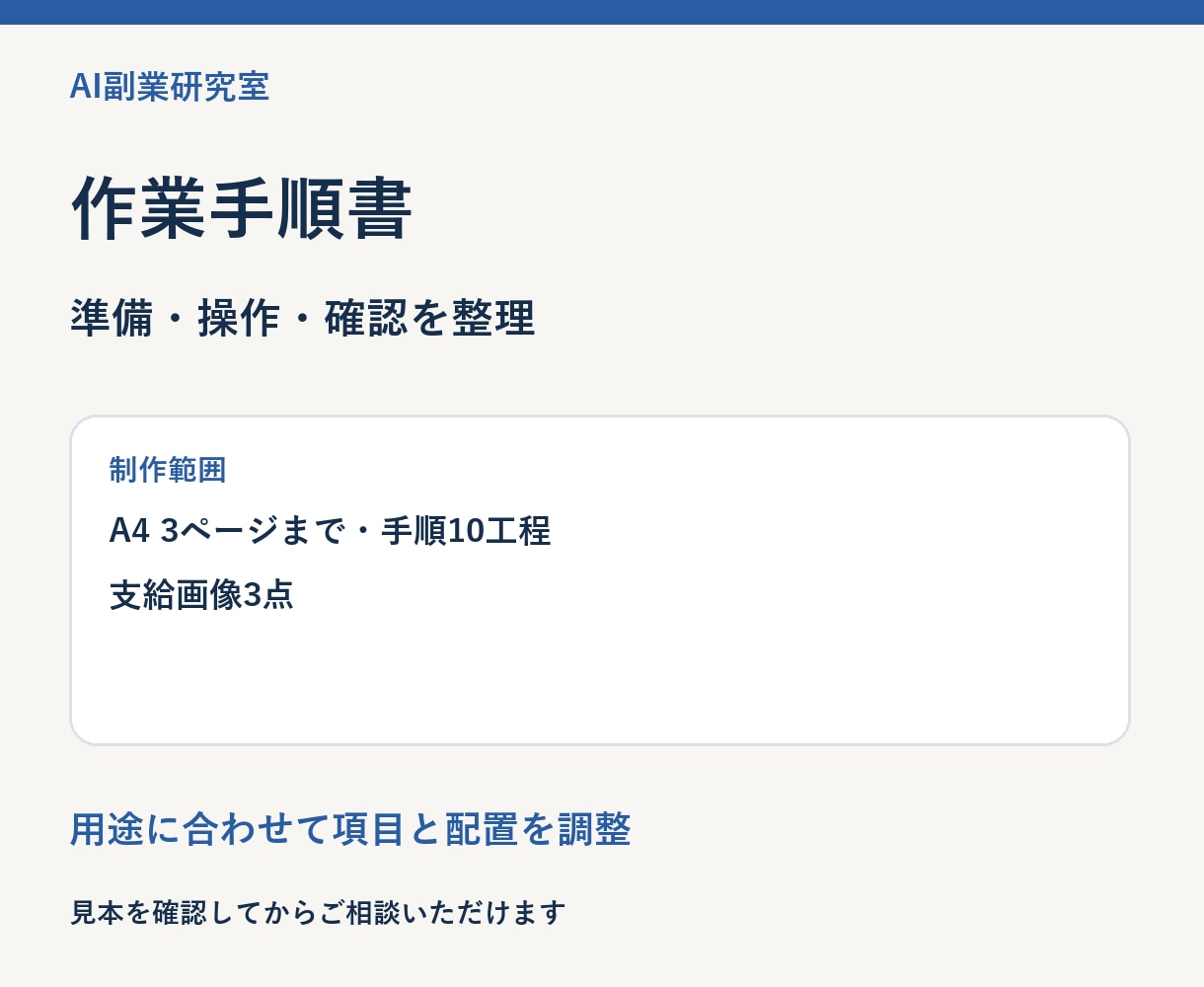 作業手順をわかりやすいWordにします 支給された手順を順番と見出しで整理 イメージ3