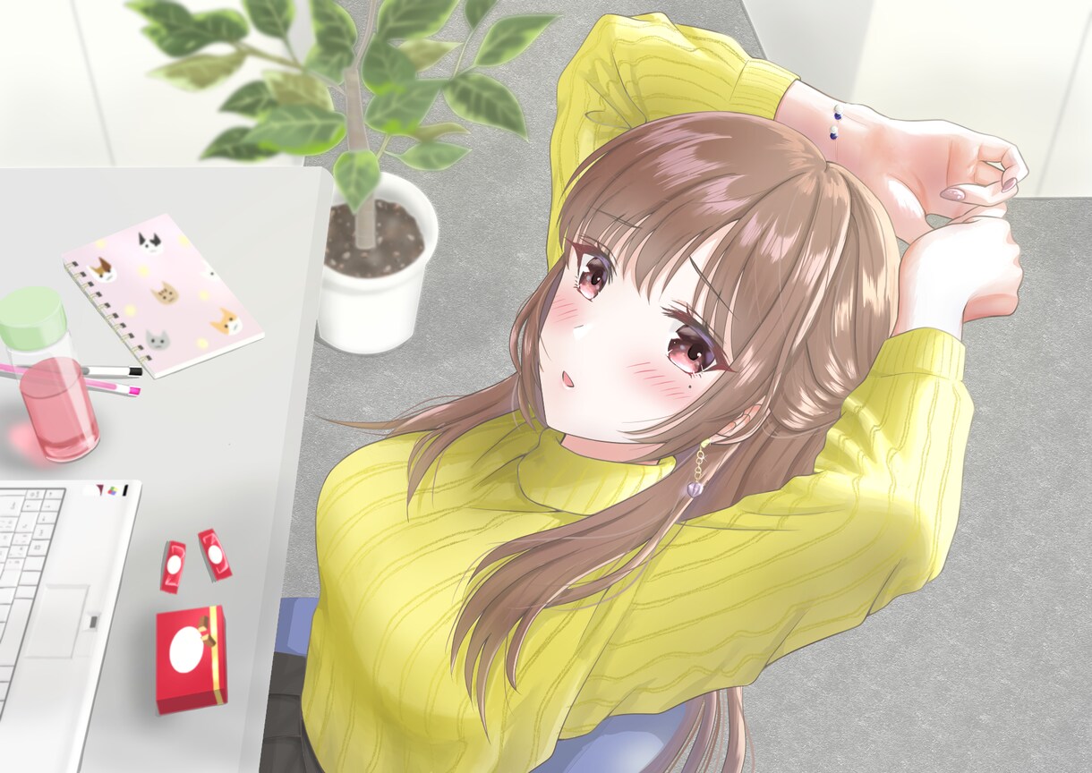 ご要望に合わせてイラスト作成いたします 立ち絵（IRIAM実績あり）、一枚絵など柔軟に対応いたします イメージ2