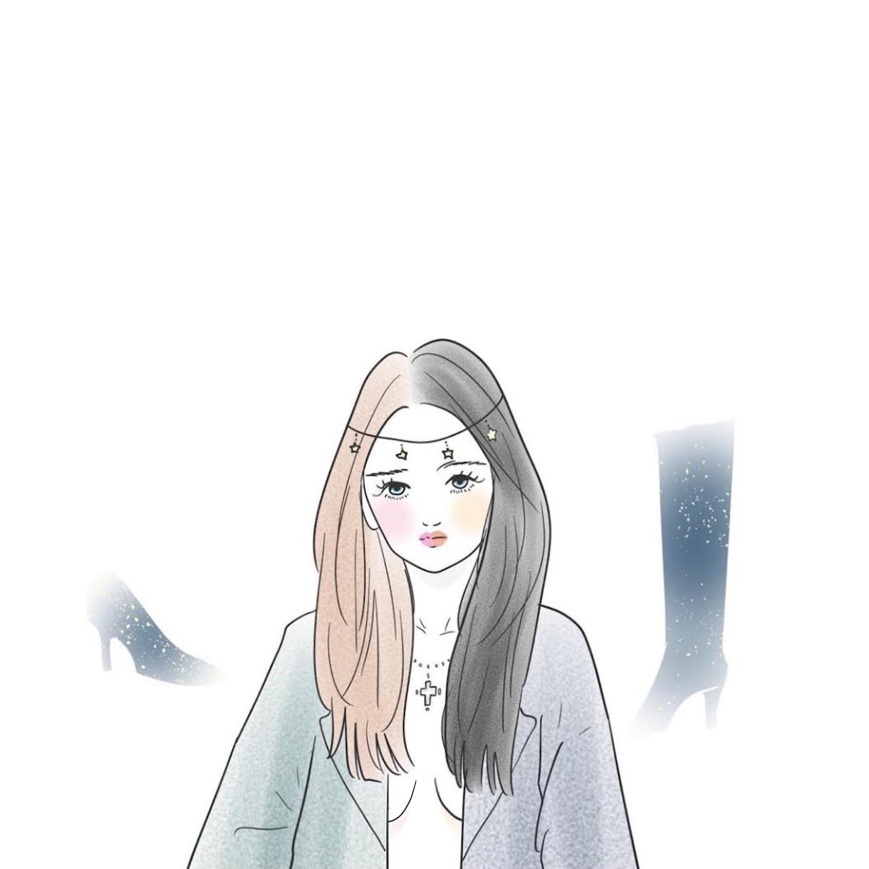 商用OK★シンプルで可愛い似顔絵やアイコン描きます アイコン、プロフィール画像などに★シンプル背景＋文字付 イメージ3