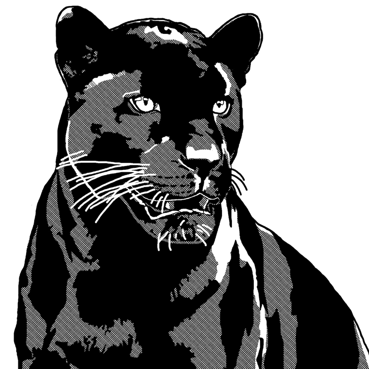 ペットのモノクロスタイリッシュな似顔絵描きます 用途は多数！スタイリッシュな似顔絵をデータにしてお送りします イメージ1