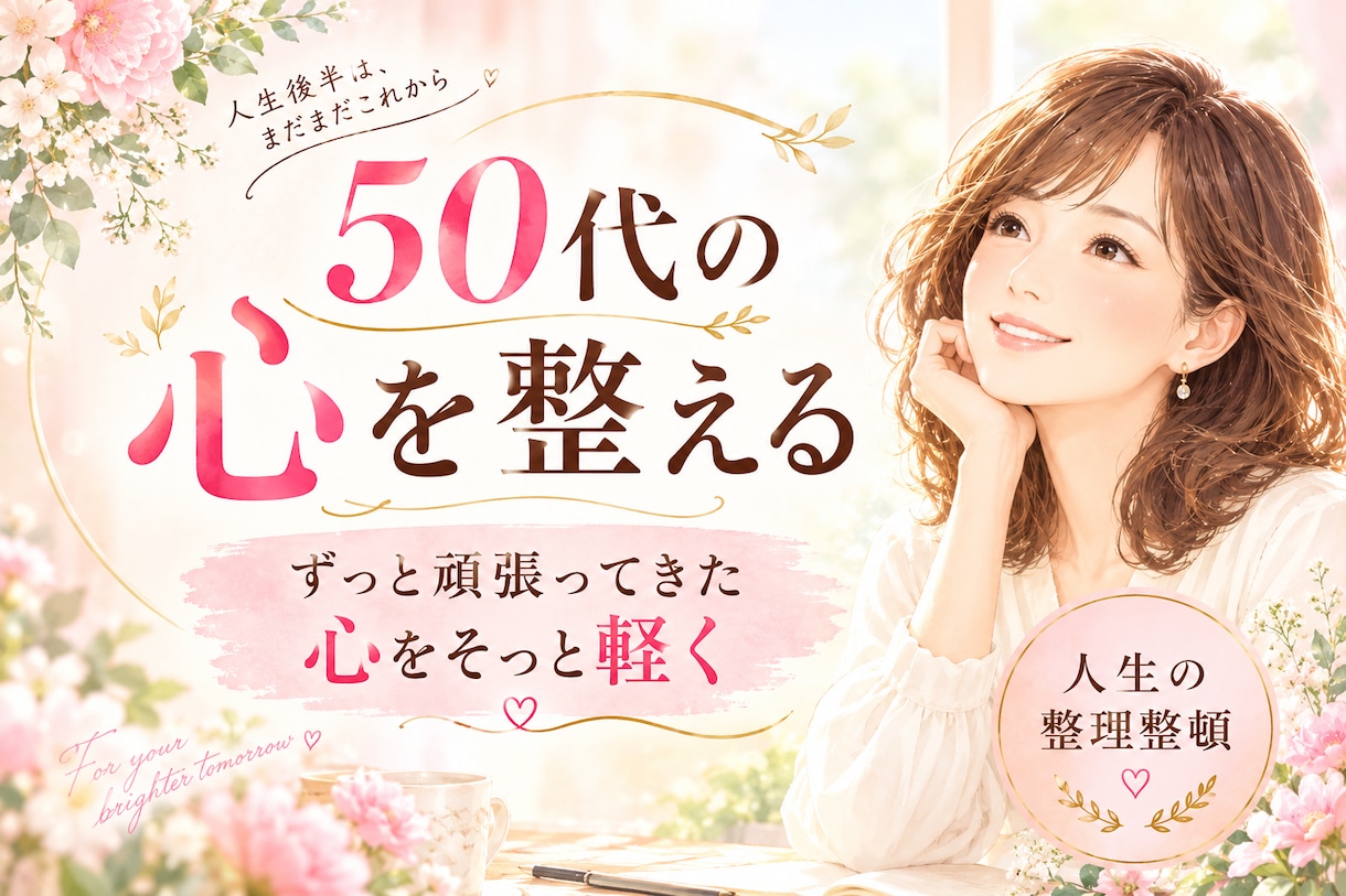 50代からの人生後半を軽やかに整えます ずっと頑張ってきた心をそっと軽くします イメージ1