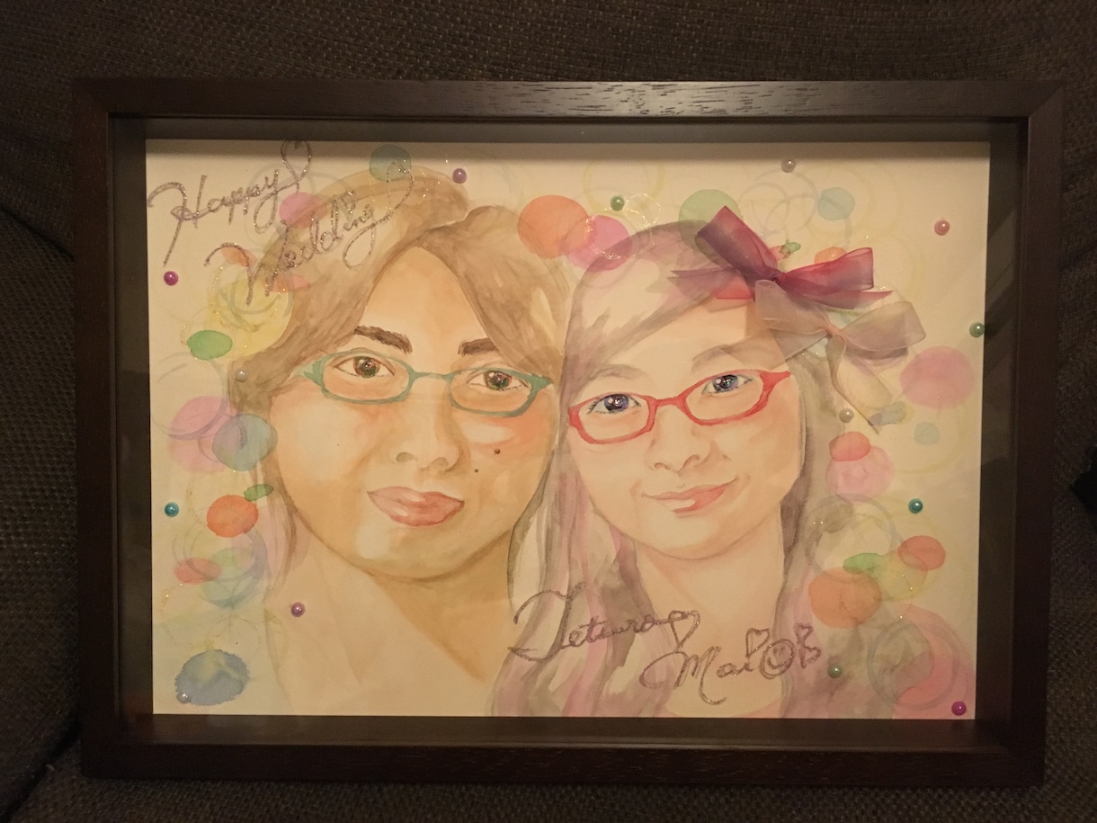 心を込めて、あたたかい水彩似顔絵お描きします とびっきりの笑顔の瞬間、残しませんか？(*´ω`*) イメージ2