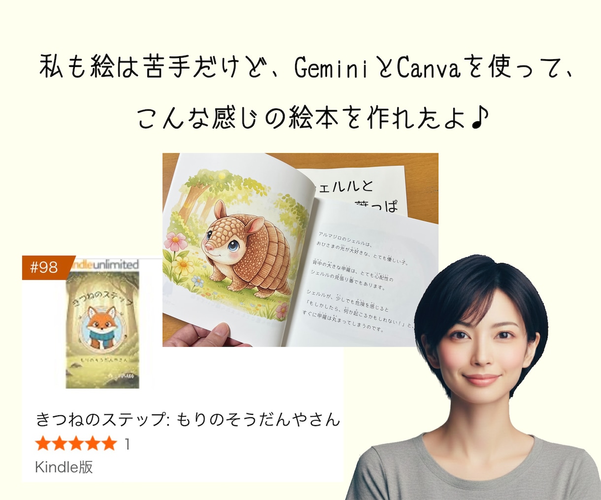はじめてのAI絵本制作の手順を優しくガイドします 私にも出来た！絵やAIが苦手でも、絵本は作れます♪ イメージ3
