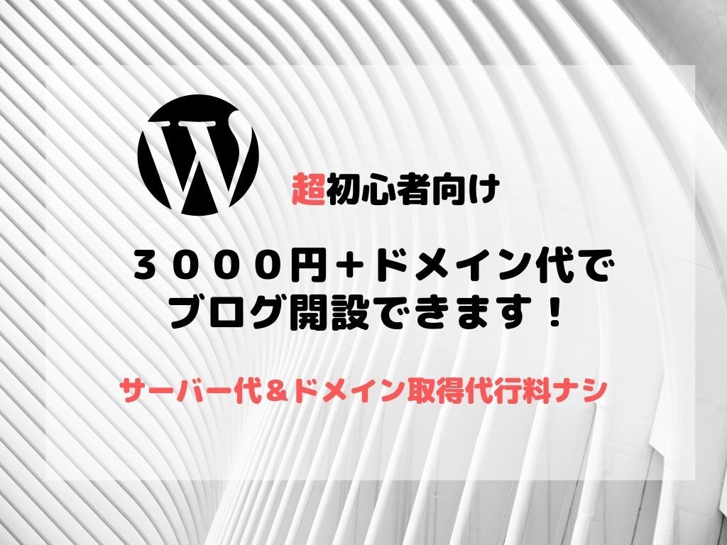 超初心者向け！WordPressでブログ作成します とにかく「格安で」「手間無く」ブログを始めたい方 イメージ1