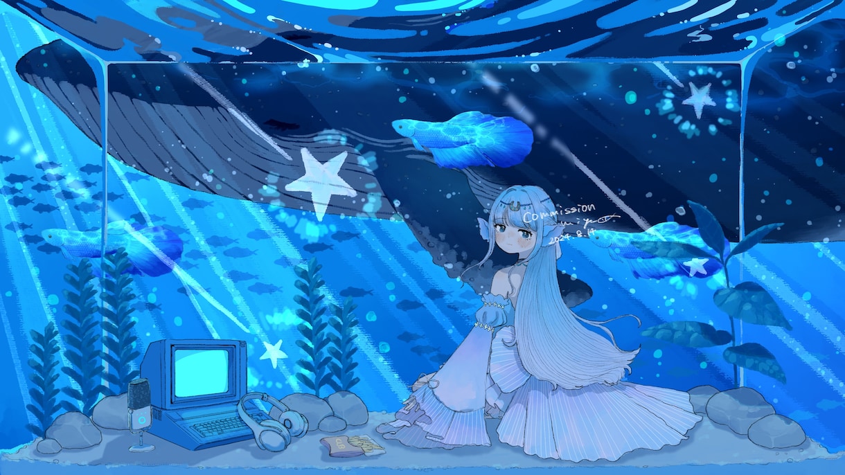 MV/歌ってみた動画用などの一枚絵を描きます 曲に込めたあなたの気持ちを伝えるお手伝い！ イメージ3
