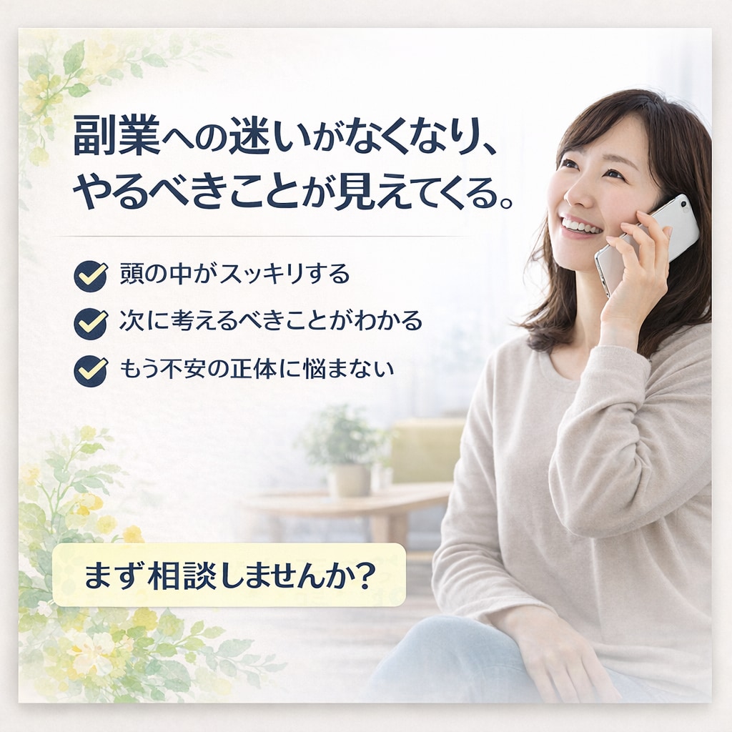 副業の迷いを一緒に整理します 何が問題か分からない状態を言葉にします イメージ3