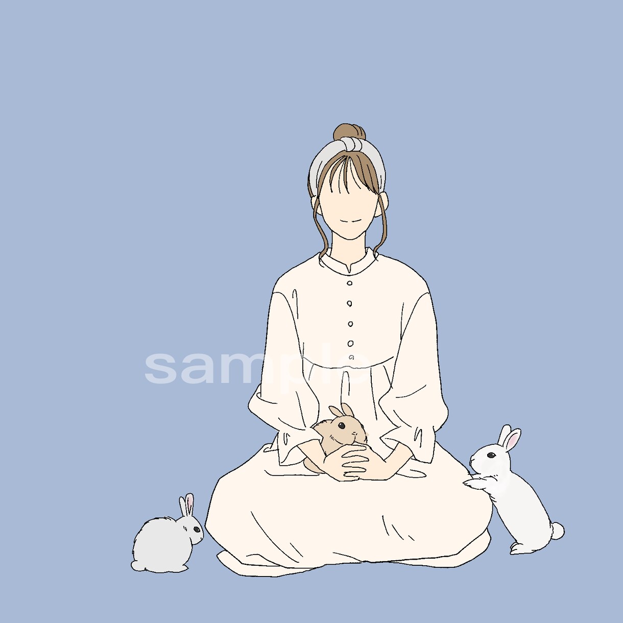 ペットと飼い主様のシンプルなイラスト描きます シンプルな絵柄、色使いでイラスト作成します イメージ7