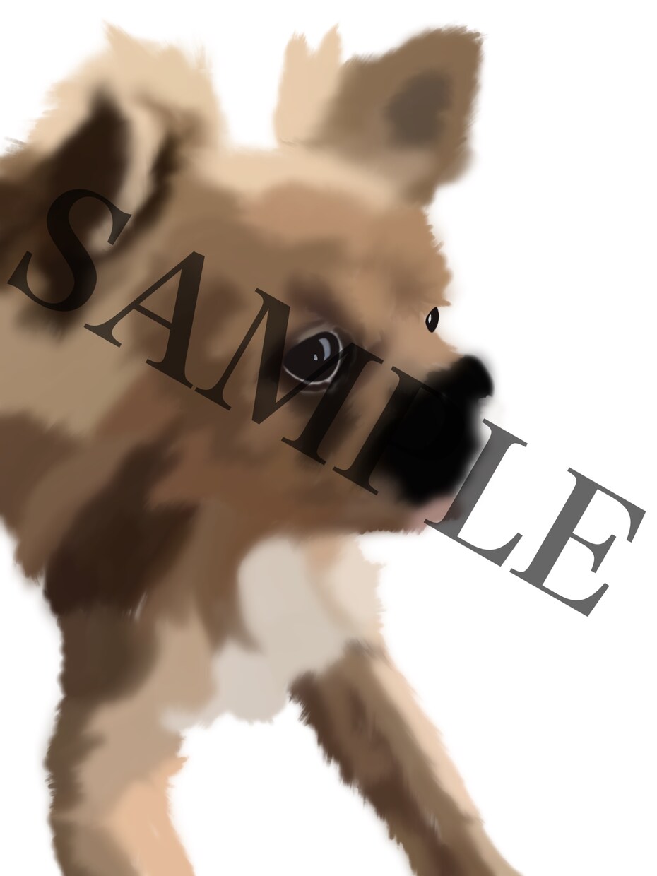 うちのこ（ペット）を水彩タッチで描きます 柔らかい色味でうちのこのかわいさを表現 イメージ3