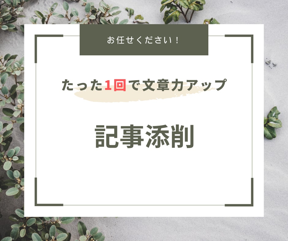 2記事OK！ブログ記事添削します 文章に不安がある方、ぜひお任せください！ イメージ1