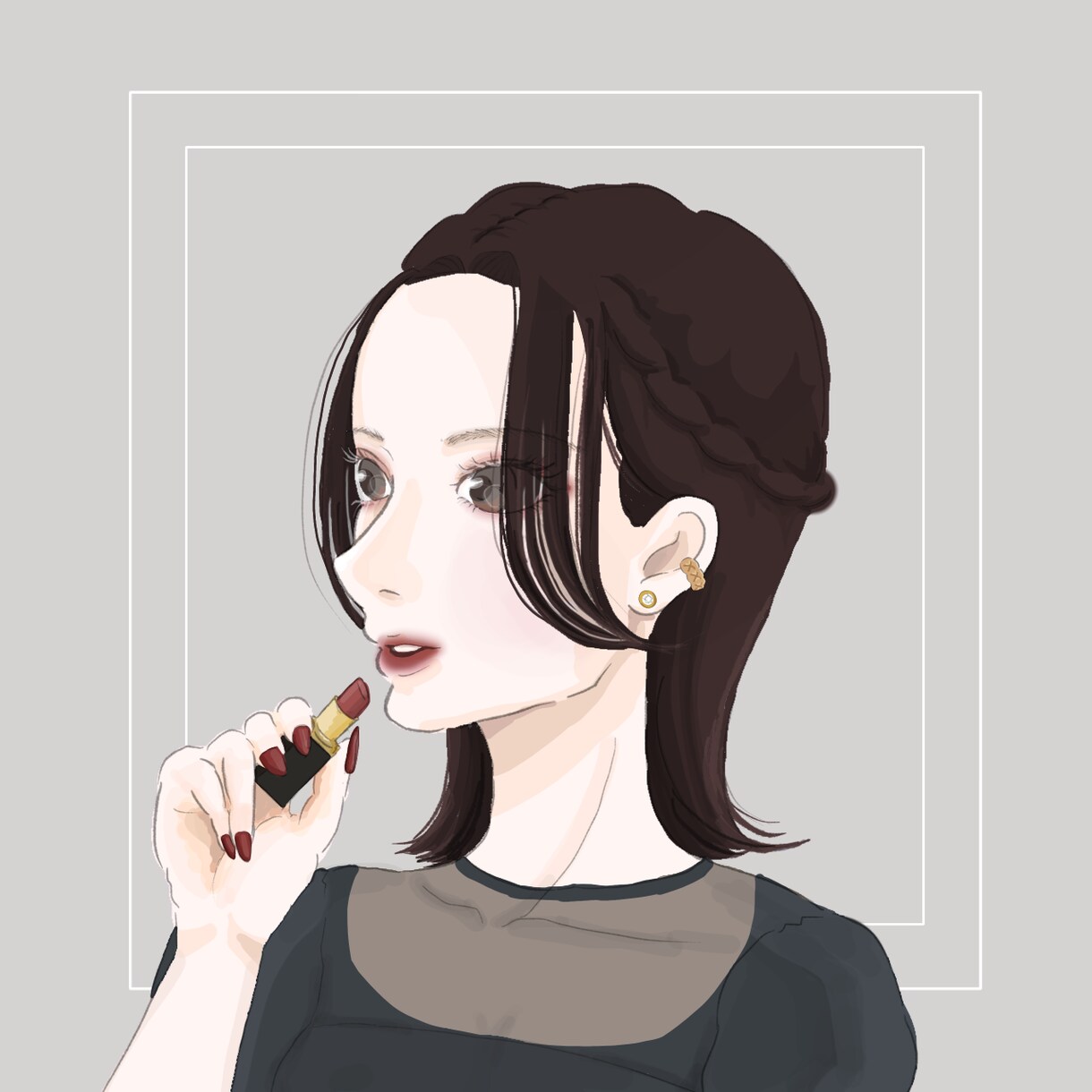 女の子の横顔アイコン描きます SNSのアイコンやプロフィールに使用しませんか？ イメージ2