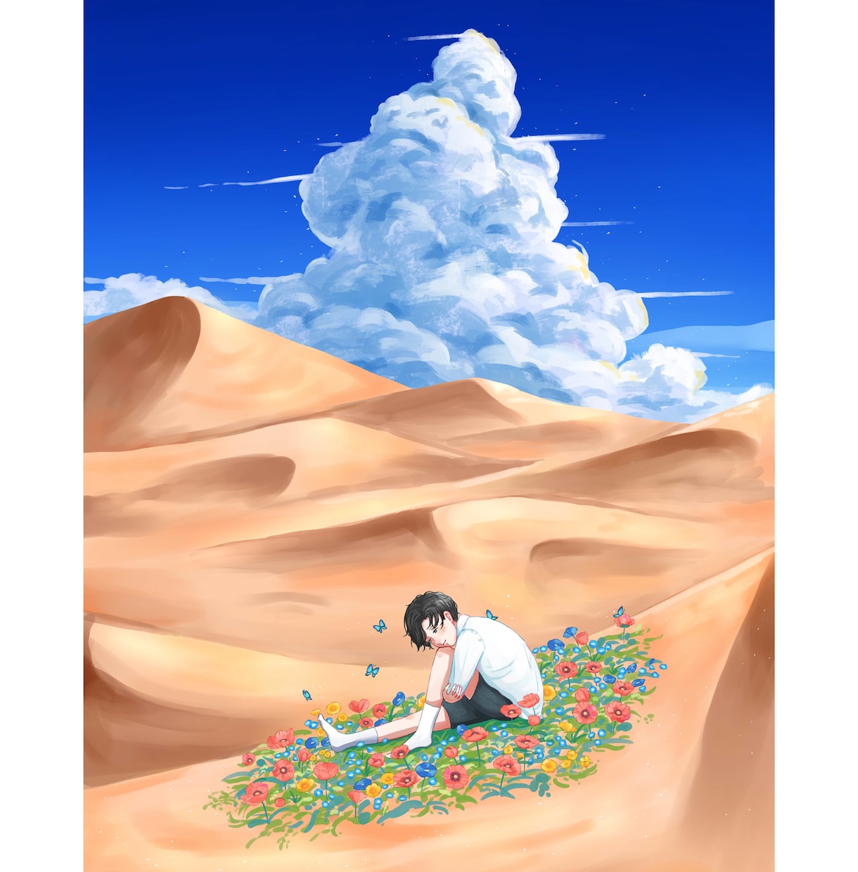 人物込の背景イラスト、1枚絵描きます 個性を出すあなただけの1枚！配信、書籍、グッズなどにも！ イメージ1