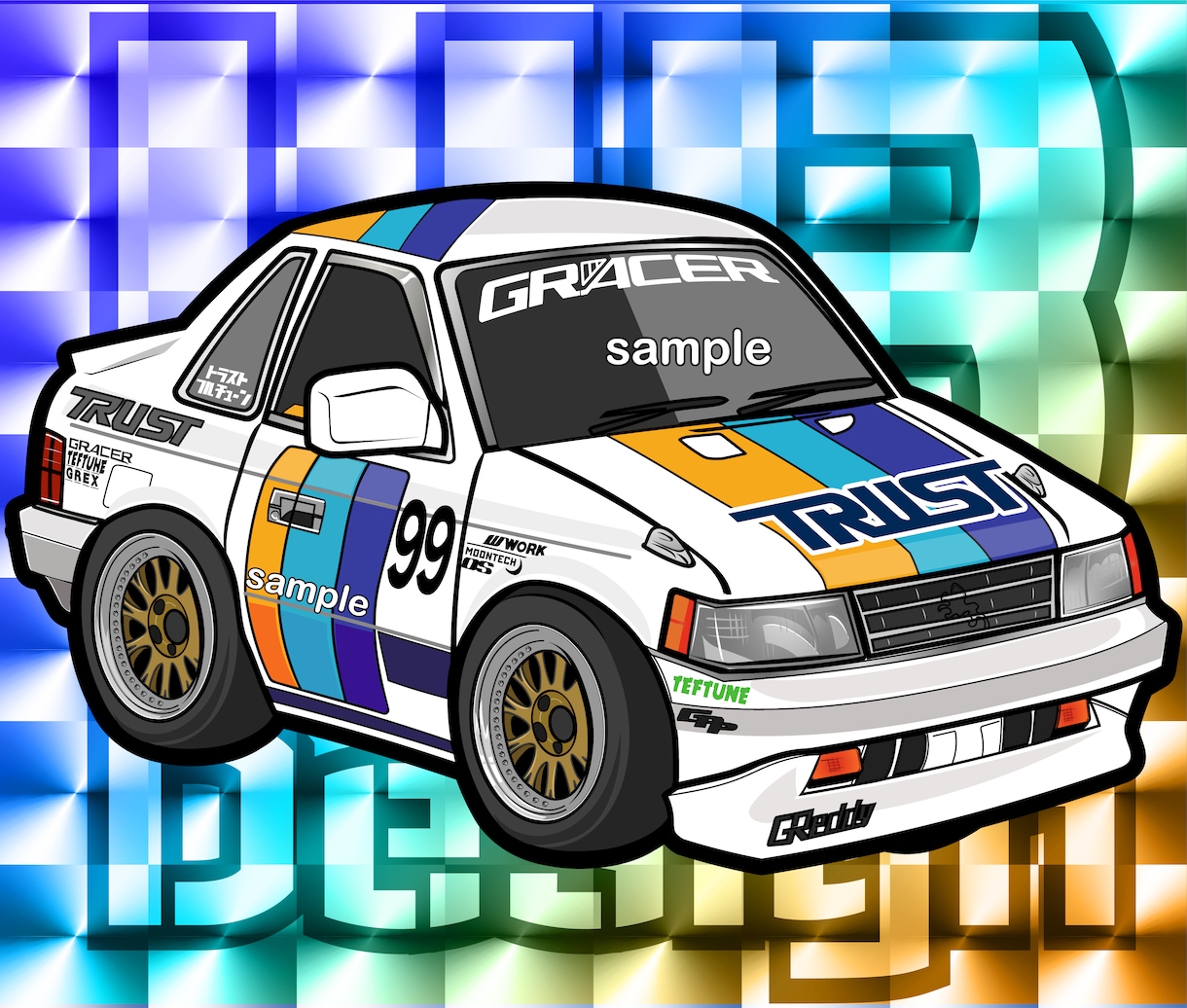 商用利用OK リアルな車イラストをお描きいたします 他ではないデフォルメ×リアルなイラストをお描きします イメージ2