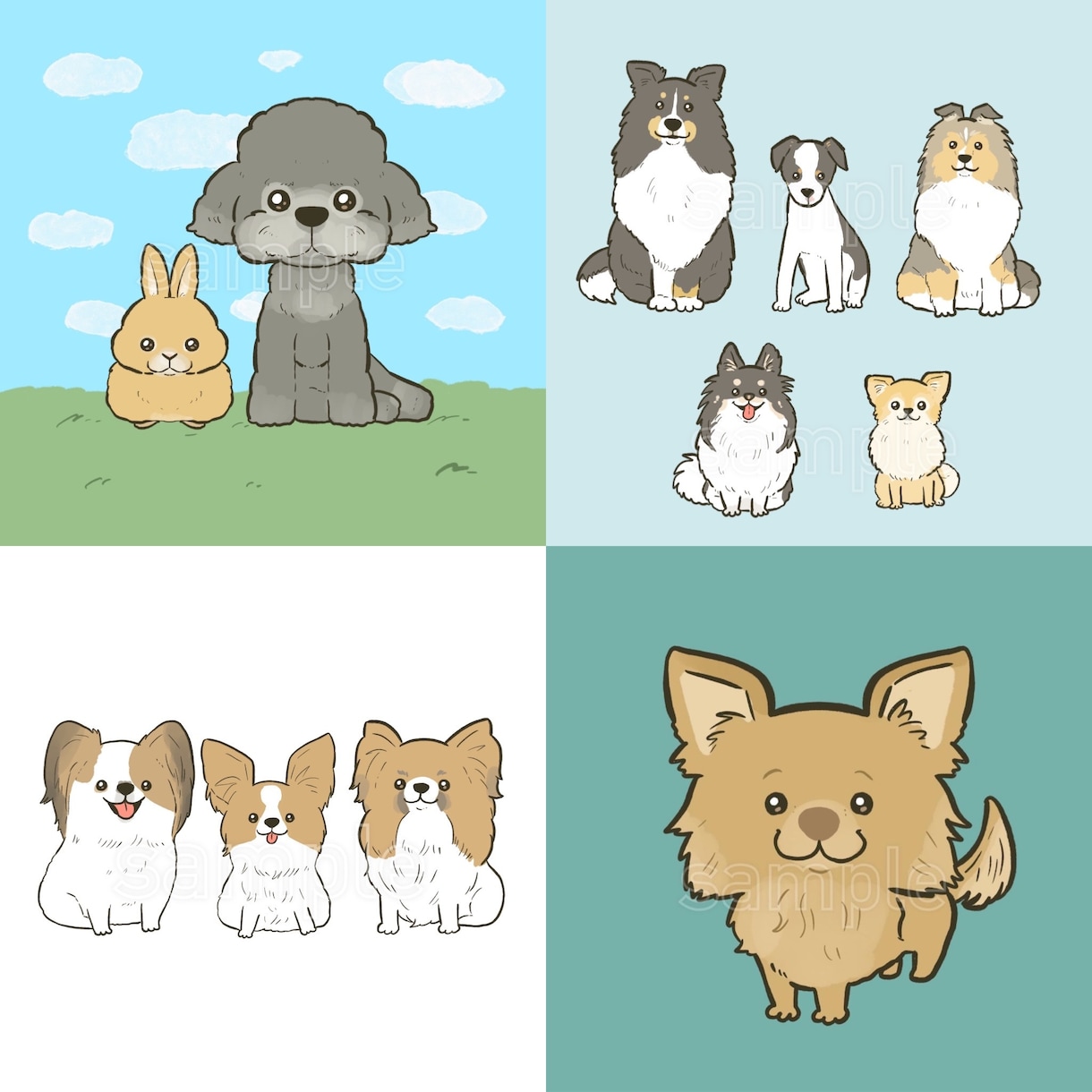 ペットのシンプル似顔絵アイコン描きます ブログやSNSアイコン、プレゼント、記念におすすめです イメージ5