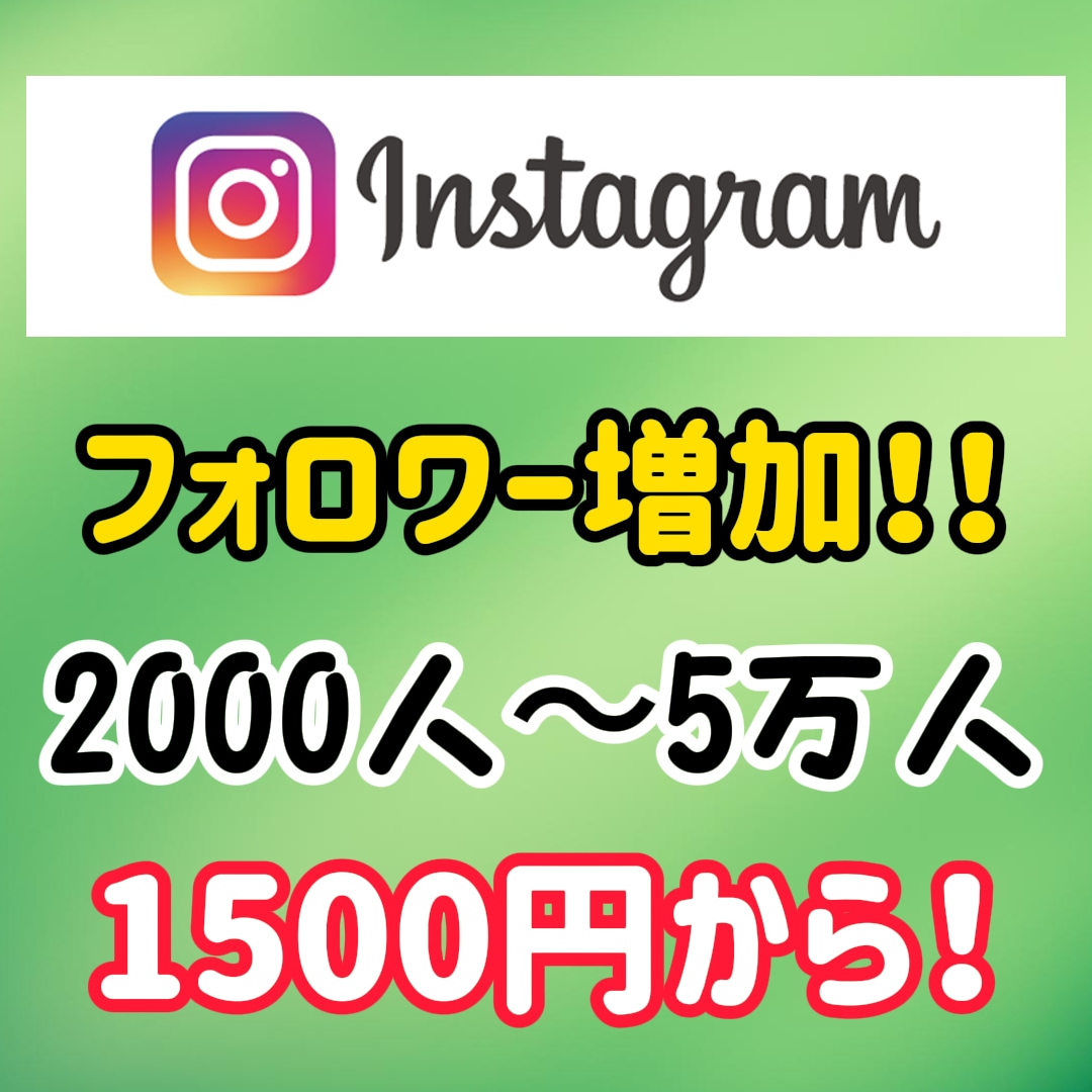 Instagramフォロワー2000人増加します わからないことがあればご気軽に相談ください イメージ7