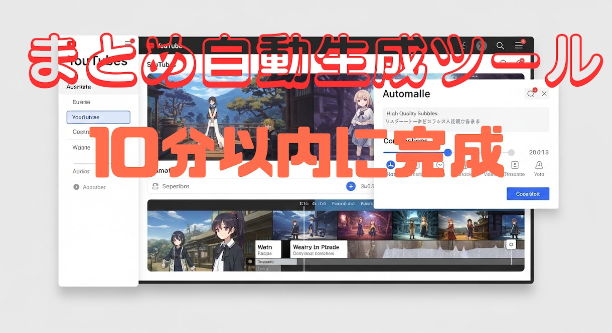 最短10分で５chまとめ動画構成が作れます 全自動まとめ動画制作ツール【構成CSV自動出力】 イメージ1