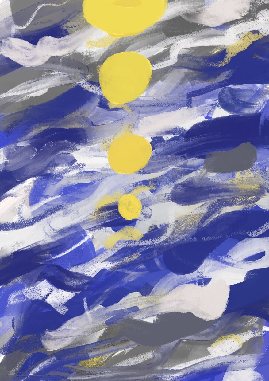 あなただけの感情や物語を抽象アートとして描きます 言葉にならない想いや景色を、世界にひとつだけのアートにします イメージ3