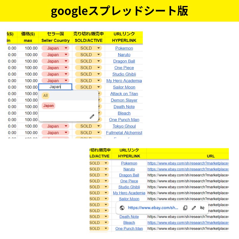 効率的なebayテラピークURL作成ツール渡します 1800の検索ワード付きeBayテラピークURL作成ツール イメージ4