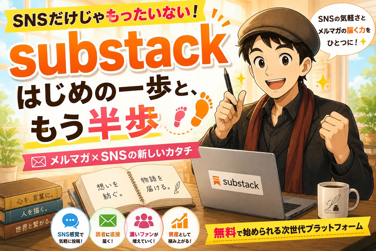 Substackのはじめの一歩をサポートします サブスタックとは何？どう使う？どうやって始める？ イメージ1