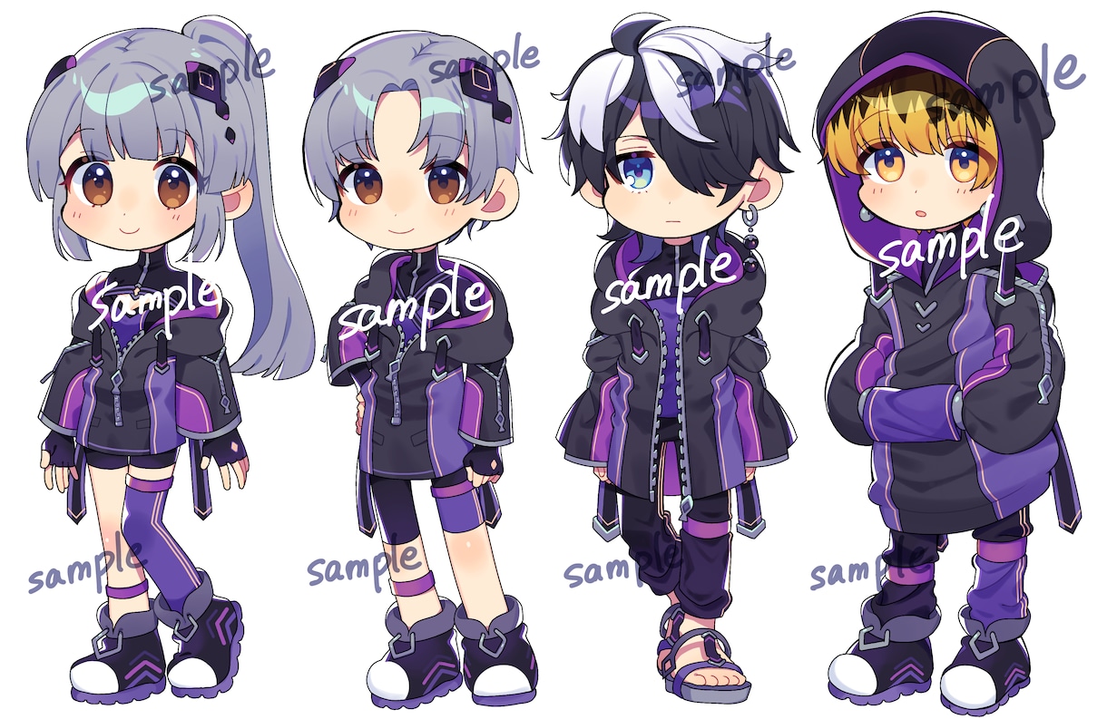 キラキラしたミニキャライラストお描きします さまざまな用途に使えるミニキャラをご提供します！ イメージ8