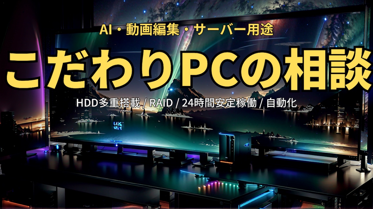 AI・サーバー用特殊PC構成・自動化の相談承ります ハイエンド環境構築を現役SEがサポート！ イメージ1