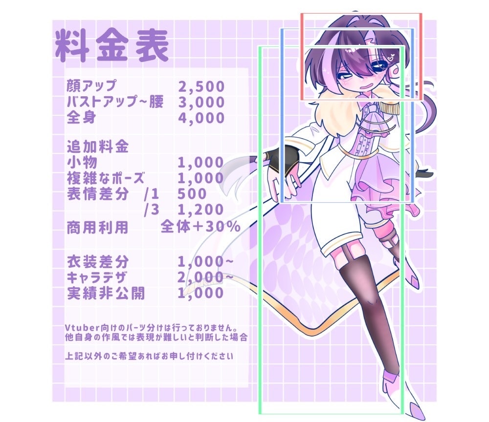 立ち絵制作★スピード納品★あなたのキャラ描きます TRPG/配信用/グッズ等に！ イメージ2