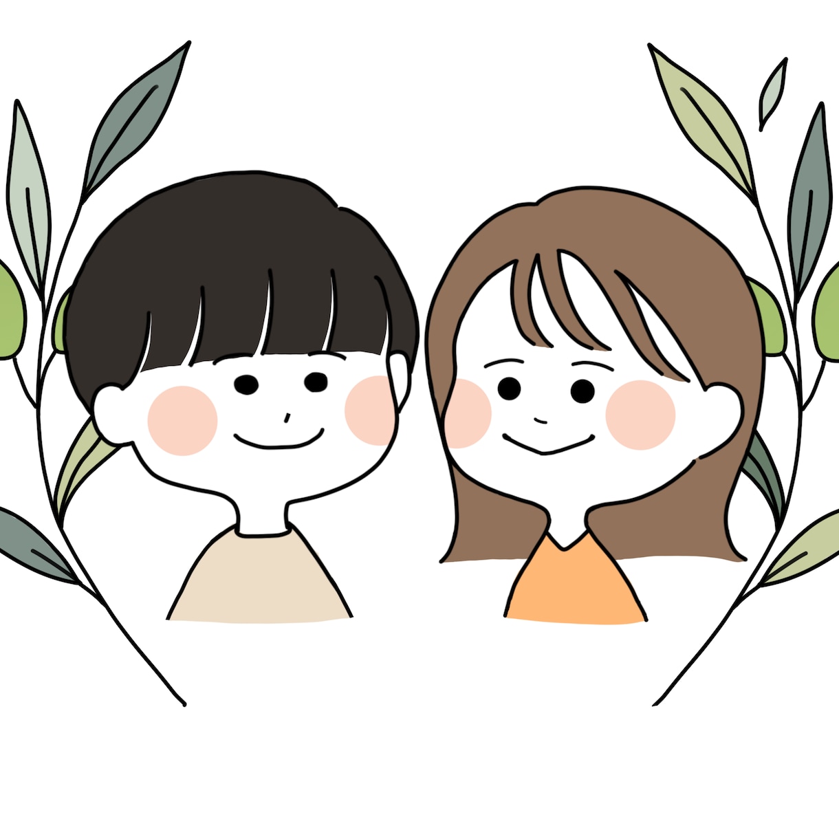オーダーメイドのキュートな似顔絵描きます かわいいほんわかテイスト☆大切な記念日やSNSのアイコンにも イメージ4