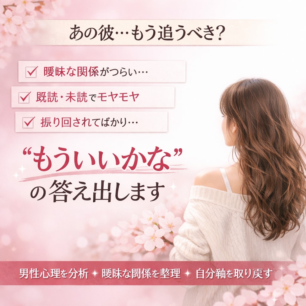 男に振り回されない思考を一緒に作ります その男、追う価値ありますか？自分軸の恋愛していきませんか？ イメージ1