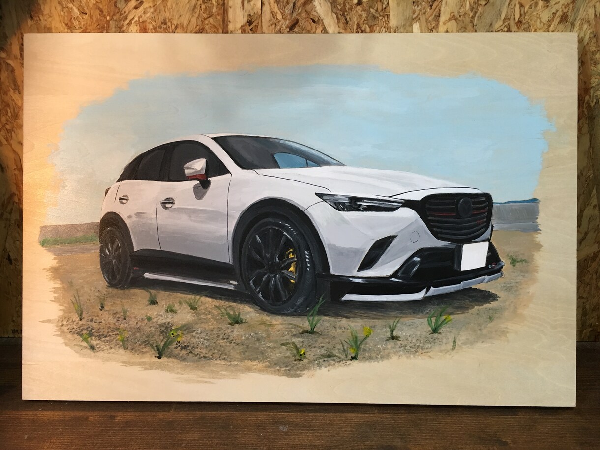 愛車を絵画にします 大切にしていた愛車を絵画にして飾ってみては？？ イメージ3