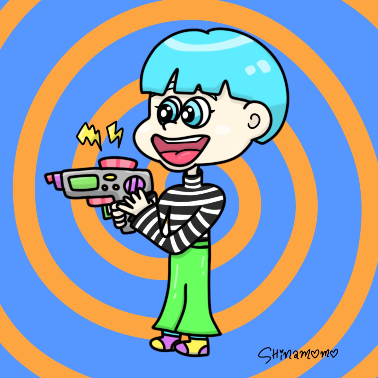 チラシやポップ★カラフルなお顔書きます 世界に一つだけ！可愛い！ポップ！な似顔絵かきます♬.*ﾟ イメージ4