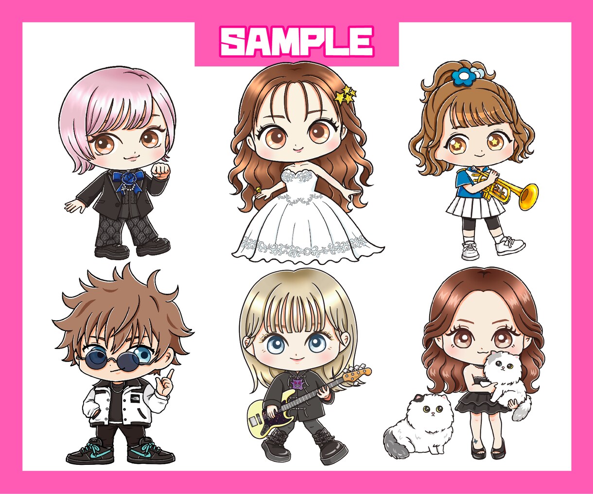 おしゃれでかわいい！SDキャラ、ミニキャラ描きます グッズ/アイコン/配信立ち絵/ギフトに！ イメージ7