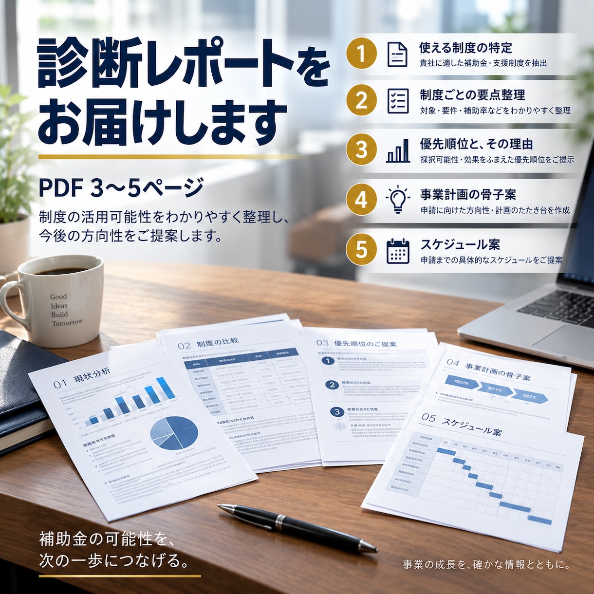 設備投資に使える補助金を1日で診断します 補助金のプロが最適な制度と勝ち筋をご提示！ イメージ4