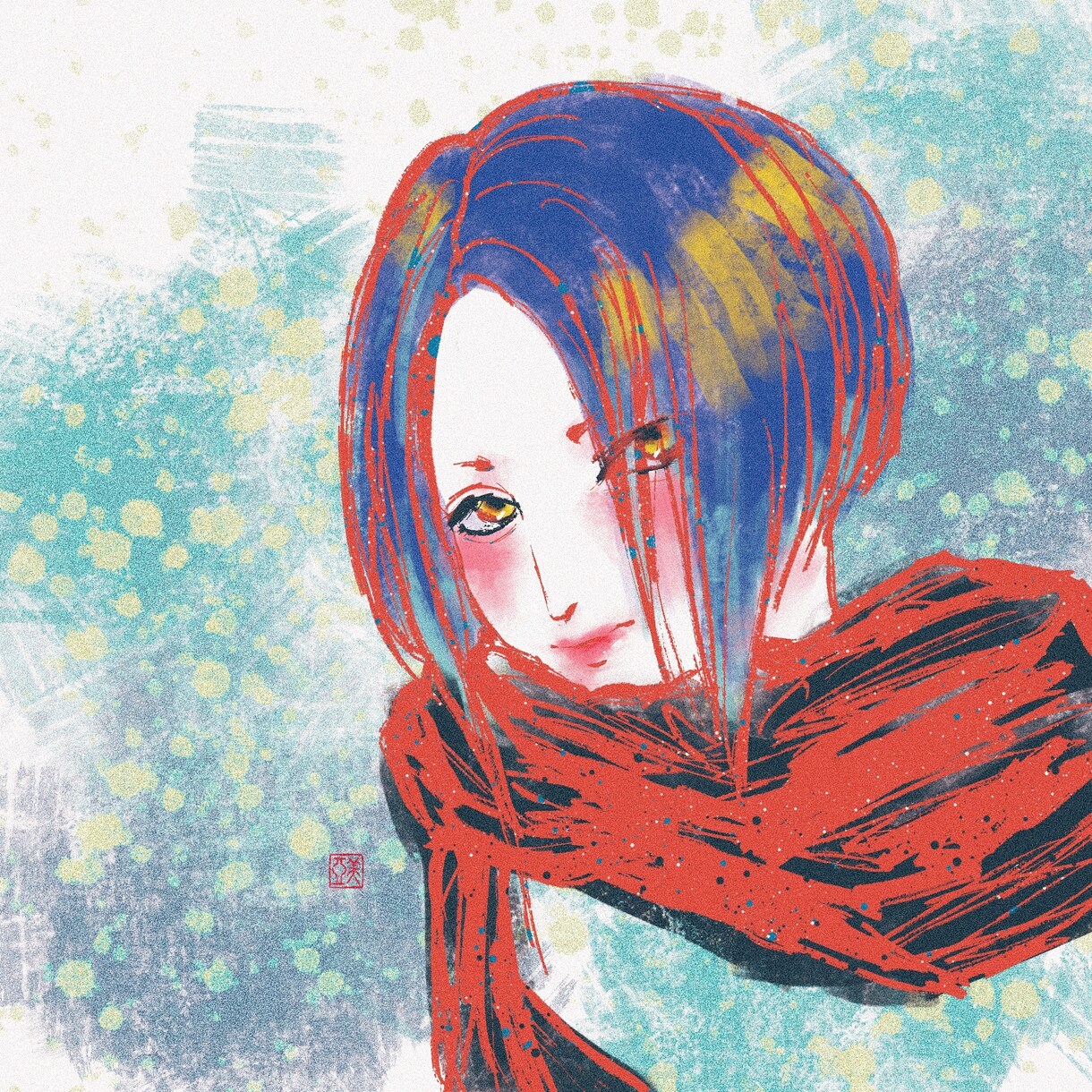 和風／浮世絵テイストでアイコン描きます デジタルでも筆感を出しアナログ風の色付けをします。 イメージ4