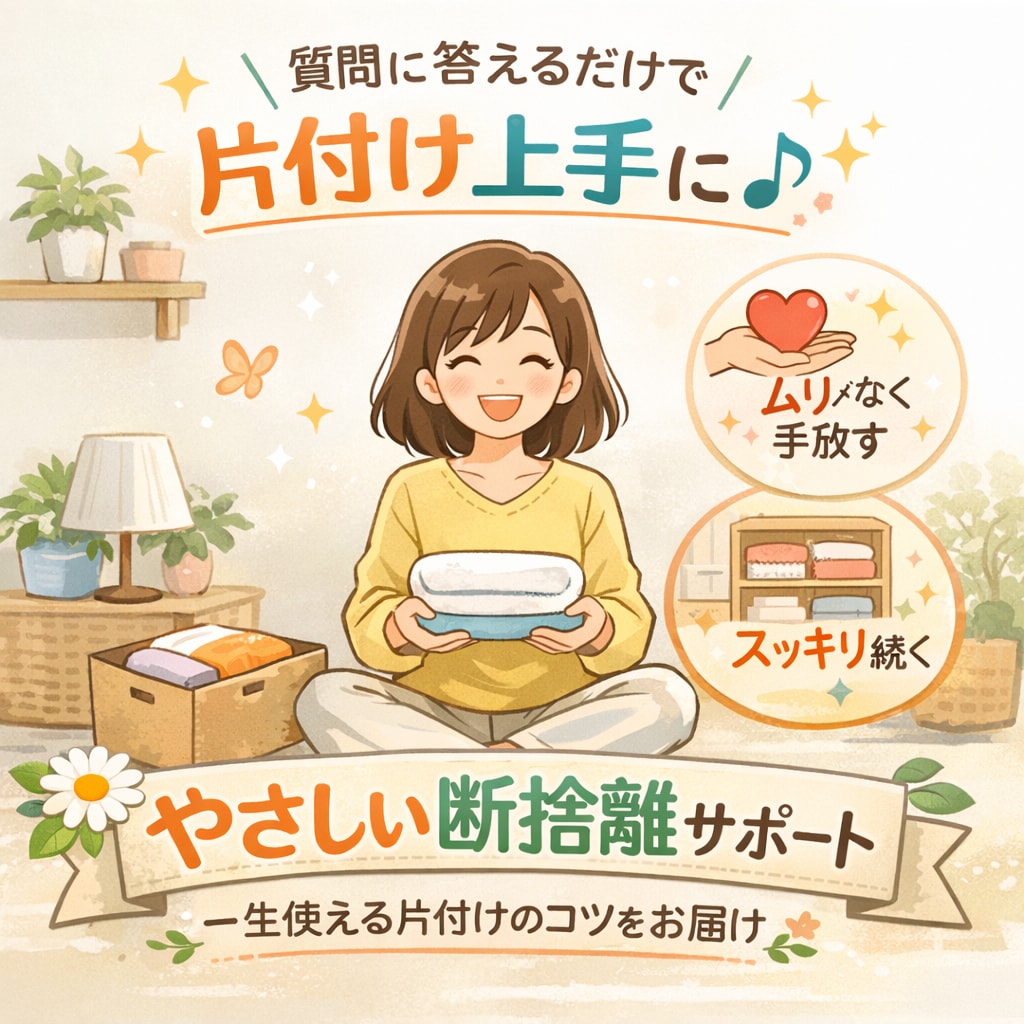 やさしく整う断捨離。心と部屋を軽くします 何回やってもスッキリしない人のための断捨離術！ イメージ1