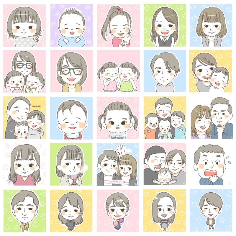 ほんわか可愛い！手描きタッチの似顔絵描きます SNSのアイコンにオススメ♪赤ちゃんから男性、ペットまで！ イメージ7