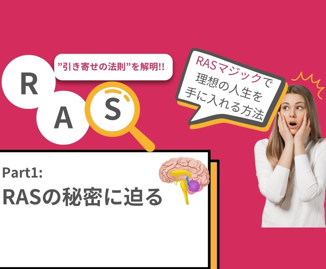 RASマジックで理想の人生を手に入れる方法教えます シリーズ①今注目されている「RAS をわかりやすく解明」 イメージ1