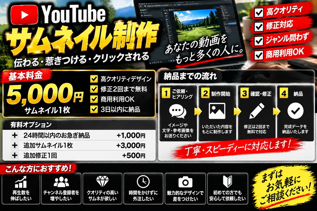 YouTubeのサムネイルを制作します AI活用で目を引くサムネを制作 イメージ5