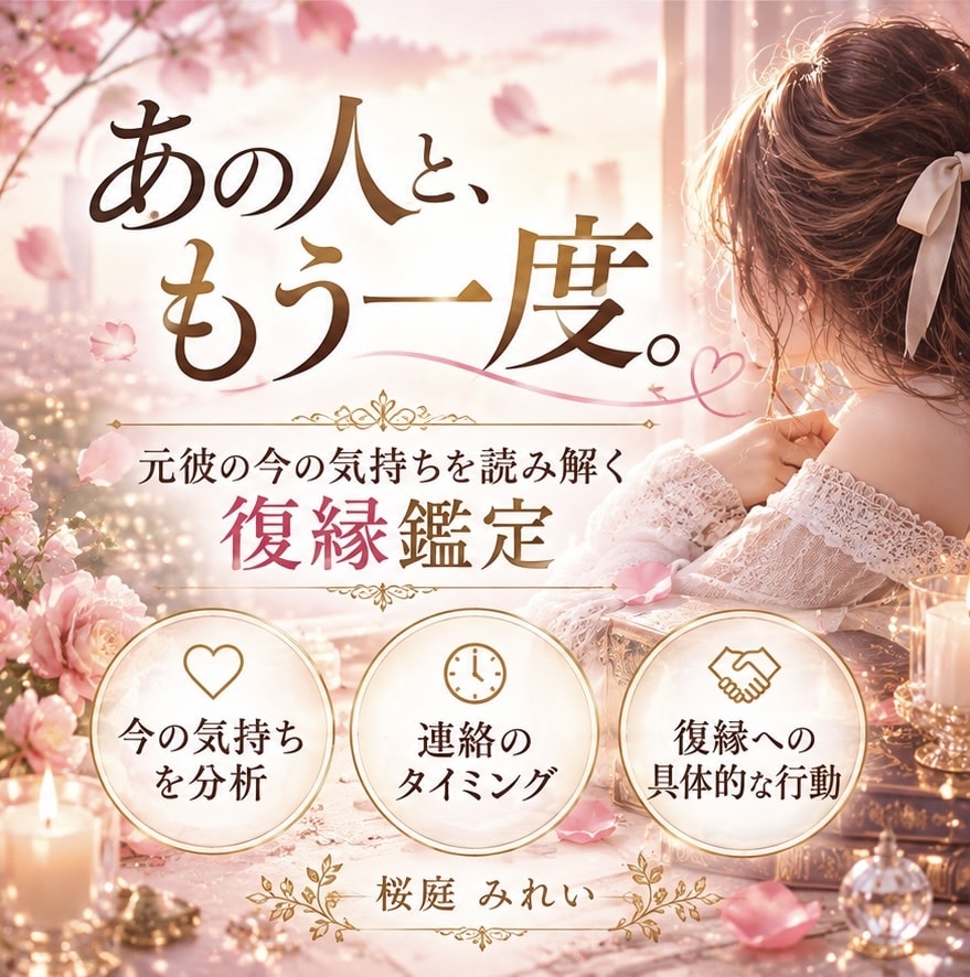 元彼の今の気持ちと復縁の可能性を読み解きますます 彼の本音と別れた原因を分析し、復縁への一歩を提案♡ イメージ1