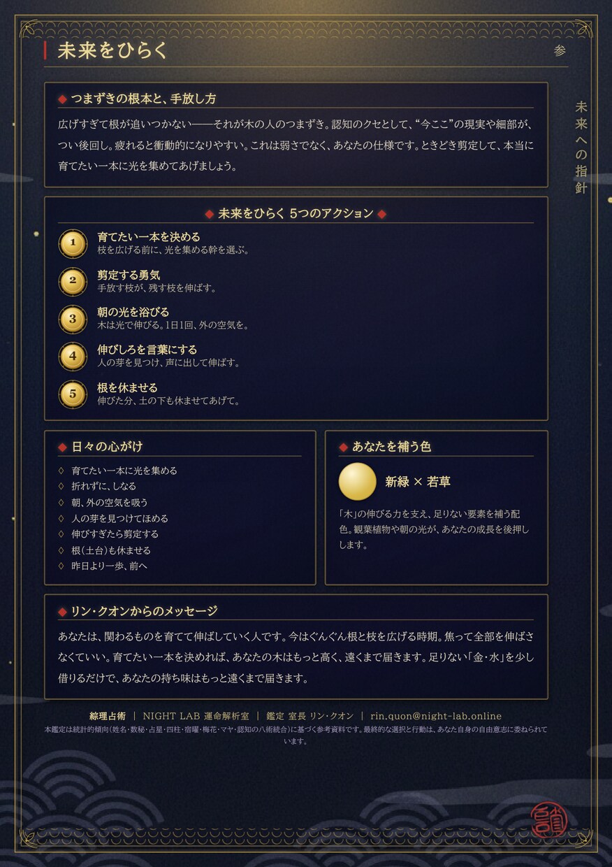 八術同時演算であなたの核を綜理占術で読みときます 8つの占術が同時に出した答え。あなたの“核”をワンコインで イメージ5