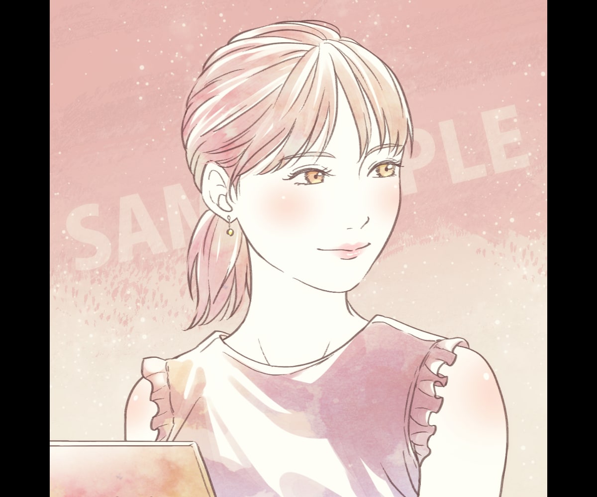 ふんわり大人可愛い✿雰囲気重視のイラストを描きます カラフル水彩でお洒落にきめる！他とは違うワンランク上の魅力を イメージ8