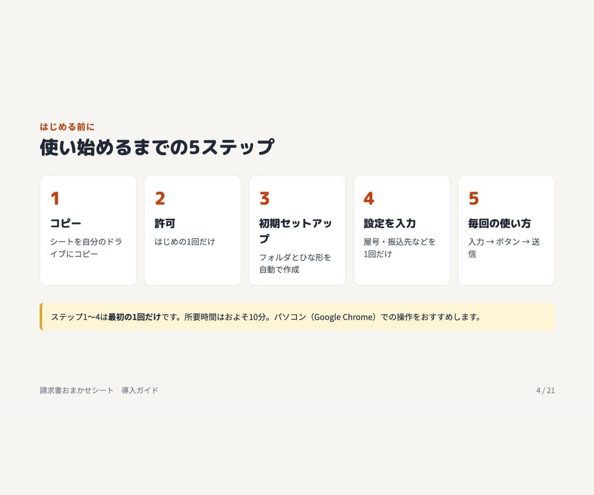 インボイス対応｜請求書をボタン1つで自動作成します PDF作成・保存・Gmail下書きまで。毎月の請求をおまかせ イメージ5