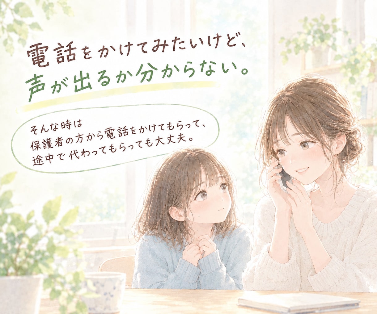 話すのが苦手なお子様のペースに合わせてお話しします 声が出なくても大丈夫。一言からゆっくりお話ししませんか？ イメージ3