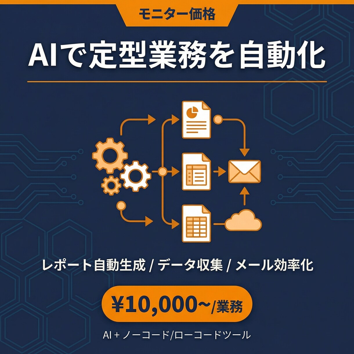 毎日の手作業をAIで自動化します AIで手作業を自動化｜データ・レポート・メール対応 イメージ1