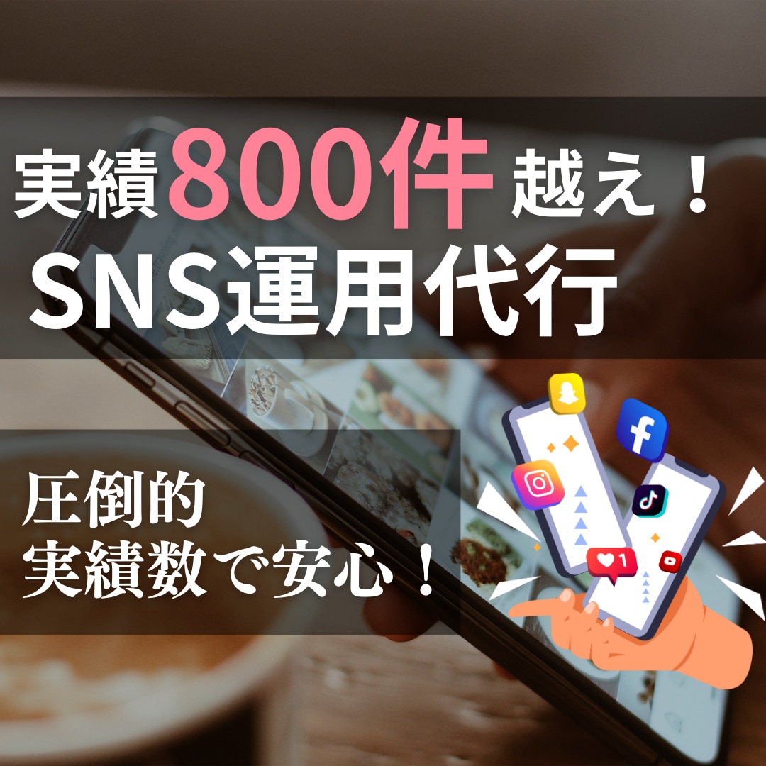実績1000件以上！SNSの運用、運営代行します Instagram,Twitter,TikTok等運用です イメージ1