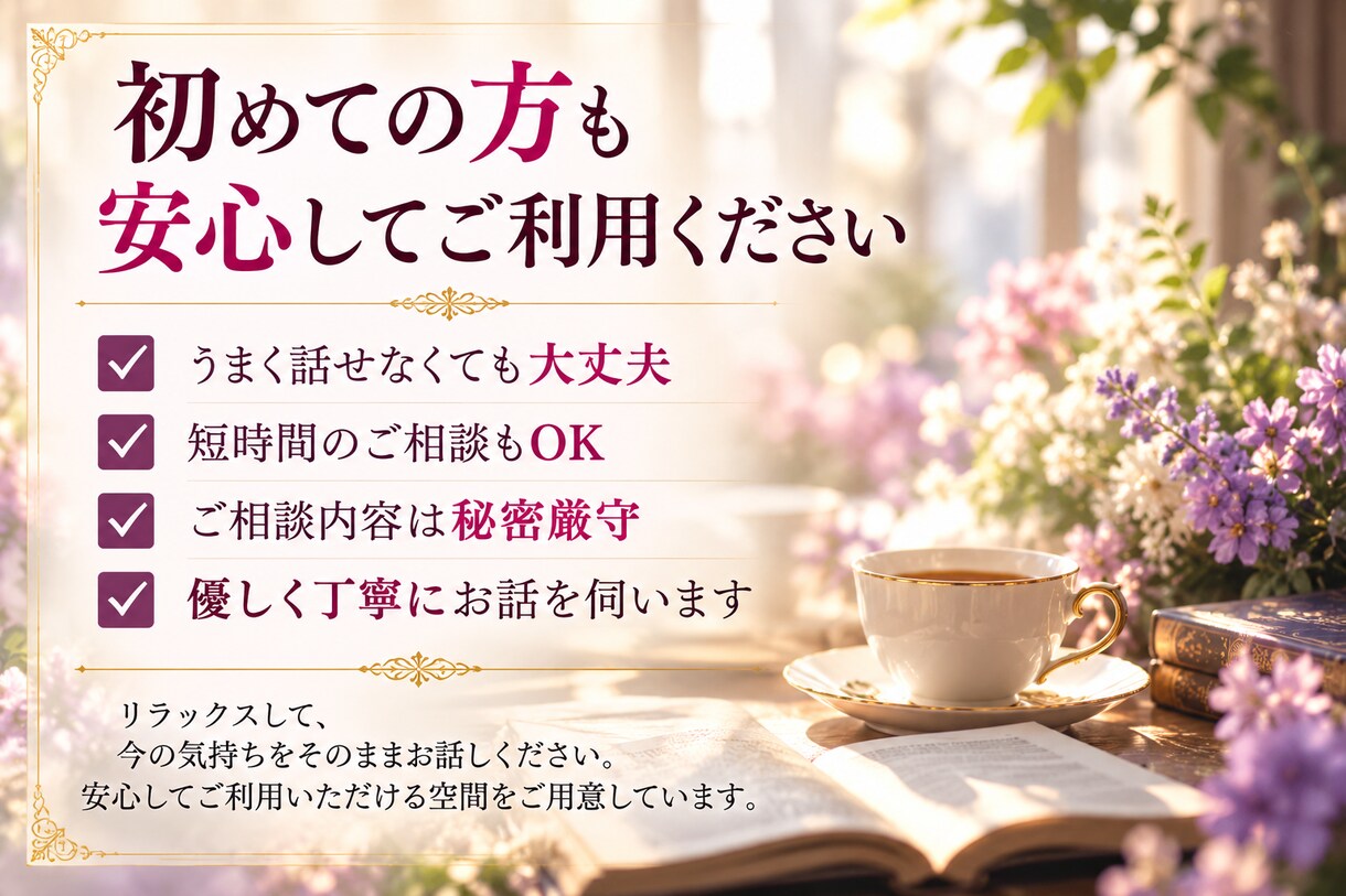 生年月日不要。二人の未来とお相手の気持ちを占います 鑑定歴47年、恋の行方とご縁を丁寧に読み解きます イメージ8