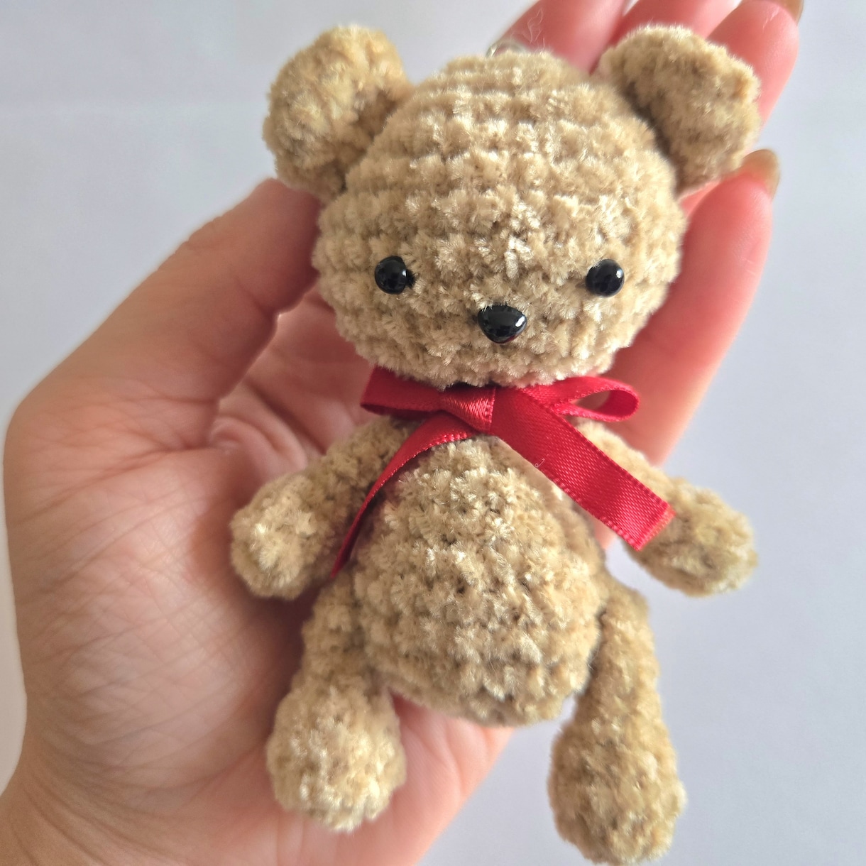 あなただけのあみぐるみくまのキーホルダー作ります 選べる34色◇あみぐるみくま◇バッグチャーム/キーホルダー イメージ2