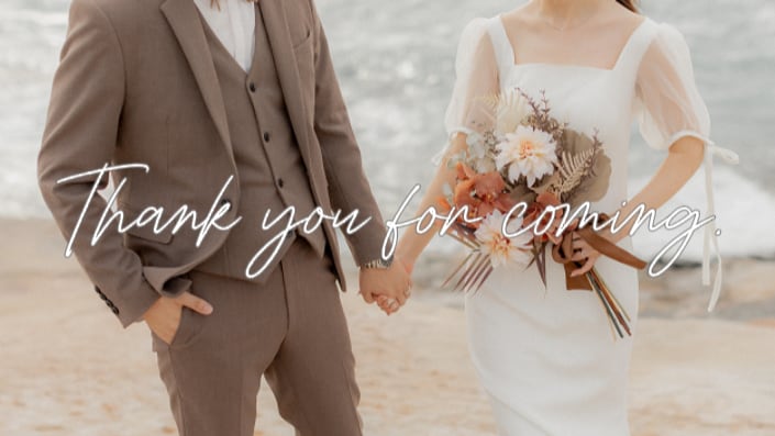 エンドロール風の結婚式ムービーを作成します 親切・丁寧に対応いたします。短納期も気軽にご相談ください！ イメージ2
