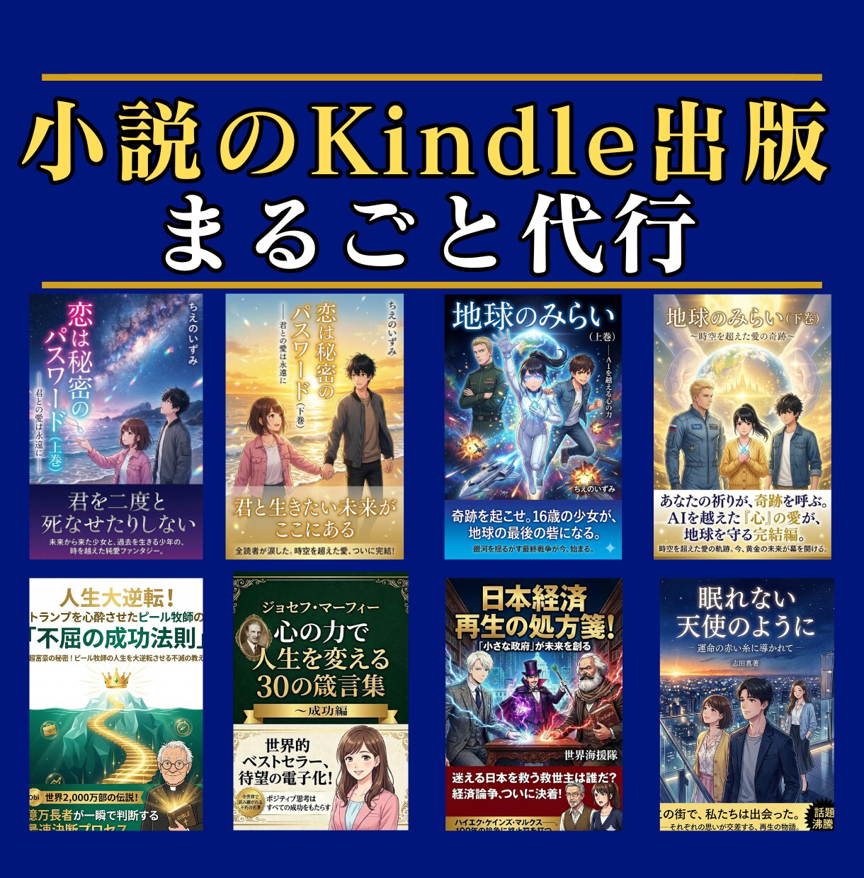 小説のKindle出版をまるごと代行します 原稿データ化・表紙・KDP申請まで、作家目線で丁寧にサポート イメージ2